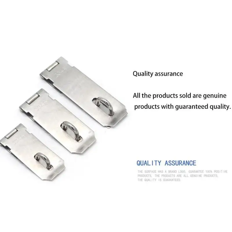 1pc Stainless Steel Door Buckle Hand Polished Chrome Finish Safety Bolts Thickened Door Buckles Anti-theft Door Locks Fittings