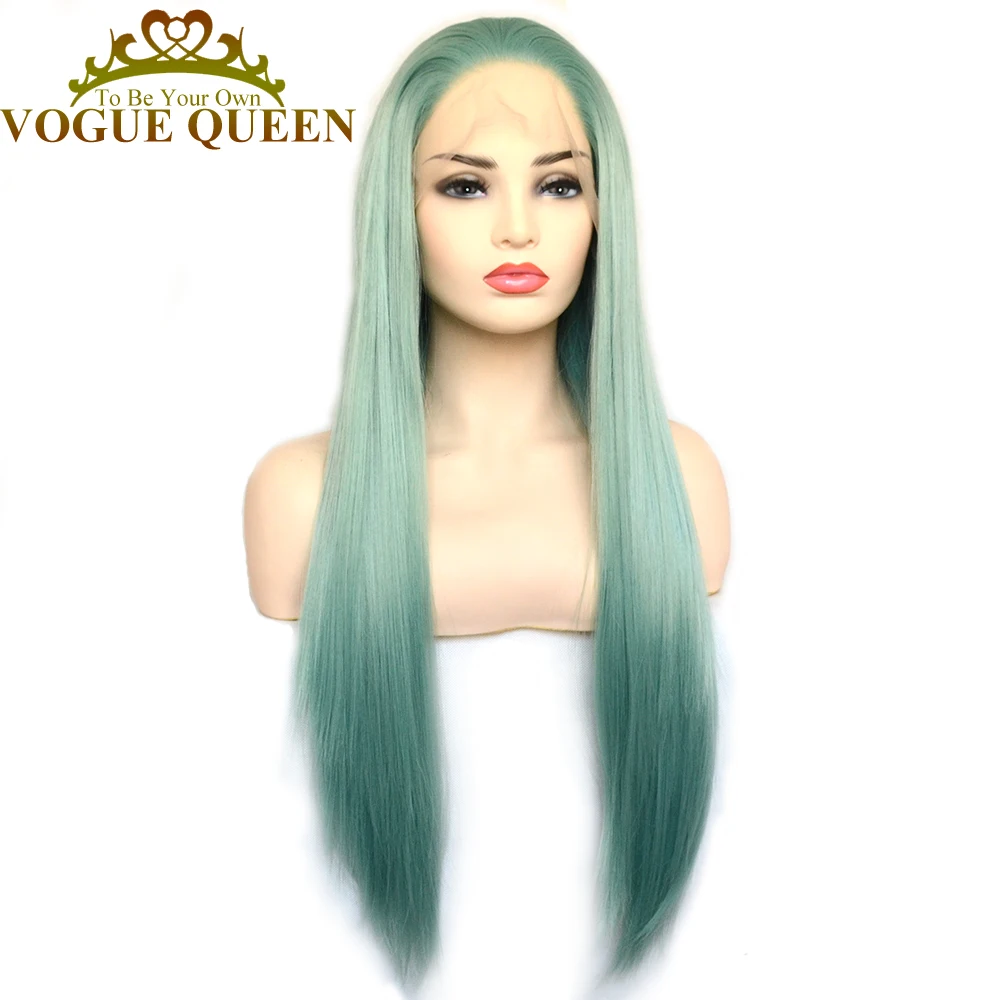 Vogue Queen Средний бирюзовый зеленый прямой длинный синтетический кружевной