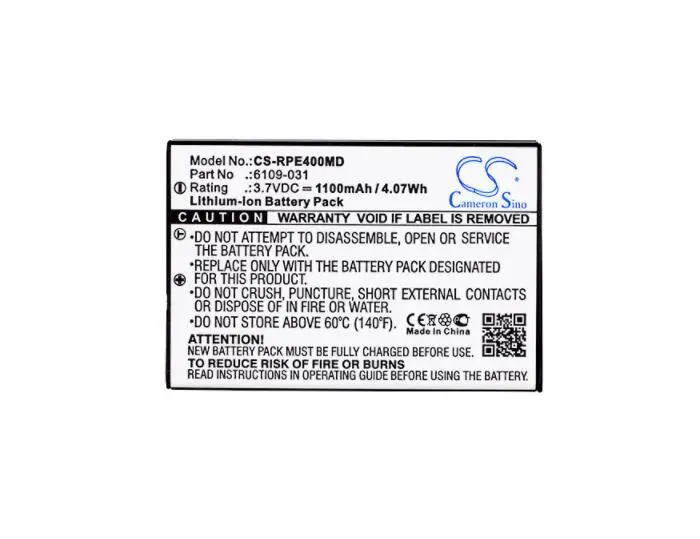 Cameron sino 1100 мА/ч, Батарея для RAININ E4 пипетки 6109-031 800-472-4646 E4-BATT медицинский аккумулятор