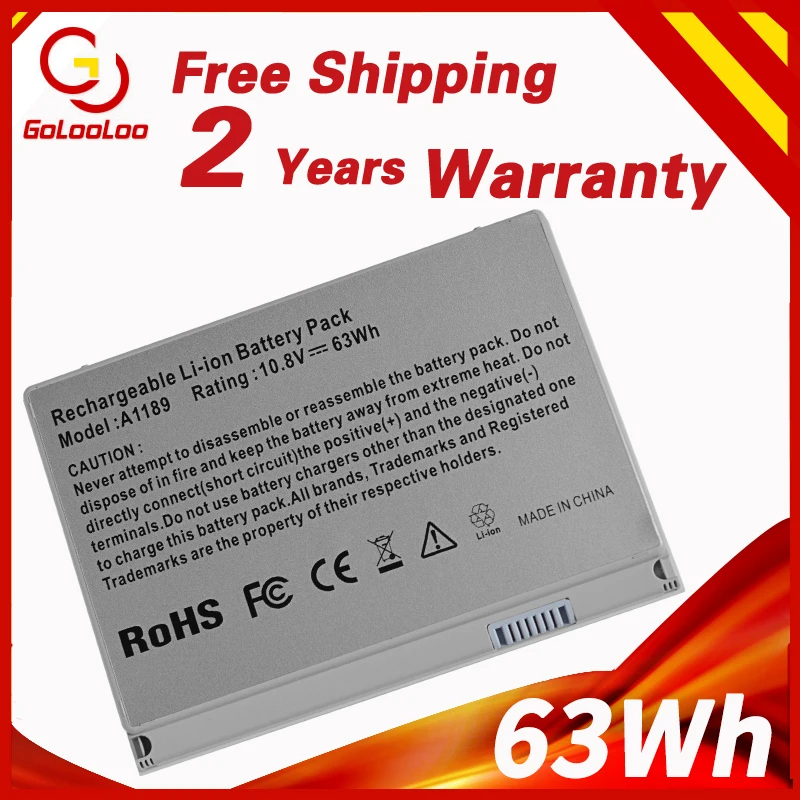 63Wh 10 8 V Аккумулятор для ноутбука 661-4618 A1189 MA458M A611LL/A APPLE MABOOK PRO 17 A1151 ( 2006-2009 лет) A1229 2007