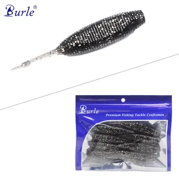 

New product 9cm/8g 5 colors vivid PVC high simulation artificial screw worm soft fishing lure swimbait