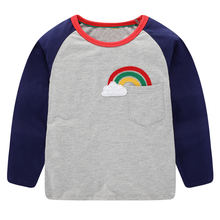 Kidsalon Children T shirts for Boys Clothes Baby Boy Tops Autumn 2019 New Kids T-shirt Animal Applique Cotton Boys Tees Shirts