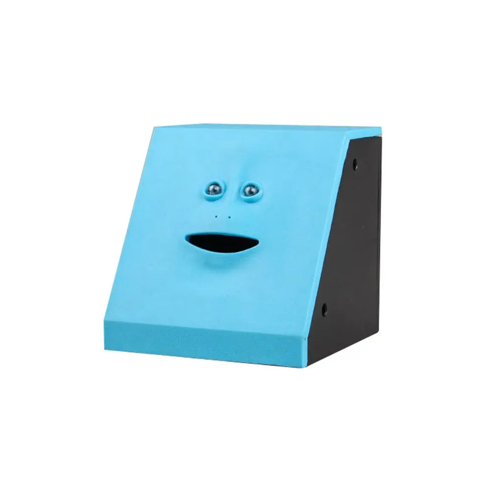  Plastic Face Bank Human Face Smart Sensor Piggy Bank Electric Coin Can Eat Money Face Piggy Bank St