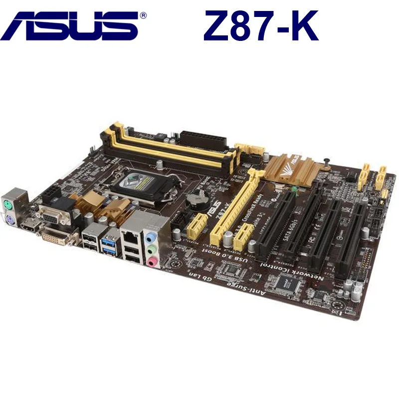 LGA1150 DDR3 Z87 для ASUS Z87-K оригинальная материнская плата 32G Z87K настольная материнская плата USB3.0 SATA III VGA OC б/у