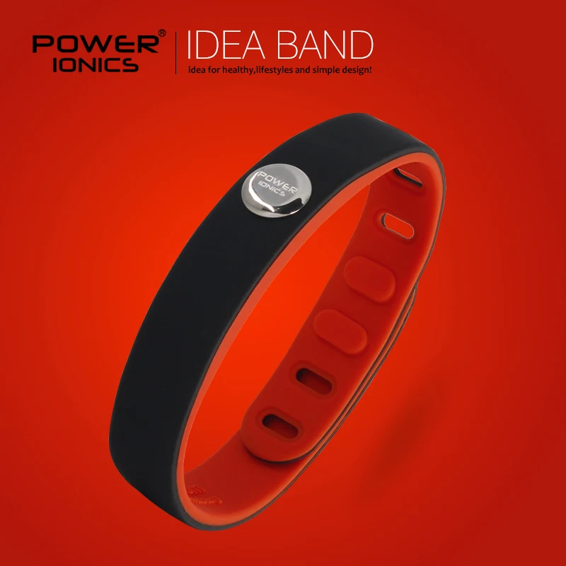 Black-Red Power Ionics 3000 ионов спортивный водонепроницаемый браслет для улучшения сна - Окраска металла: Black-Red