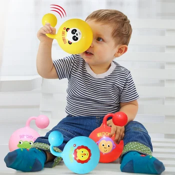 

Baby Rattle Ball Toys With Sound Cartoon Animal Educational Toy For Newborn Mobile Hand Grasp Soft Balls