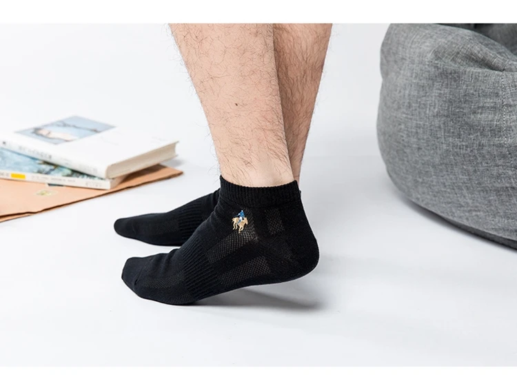 Pier Polo мужские носки короткие Meskie дышащие 5 пар/лот брендовые деловые хлопковые летние тонкие Chaussettes для мужчин платье подарки Sox Новинка