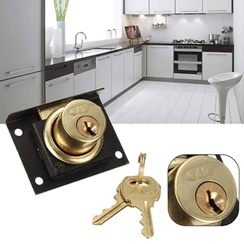 

High Grade Home Safely Security Copper Cabinet Door Drawer For Drawers Box Cabinet Cupboards Panel Hardware Furniture Lock