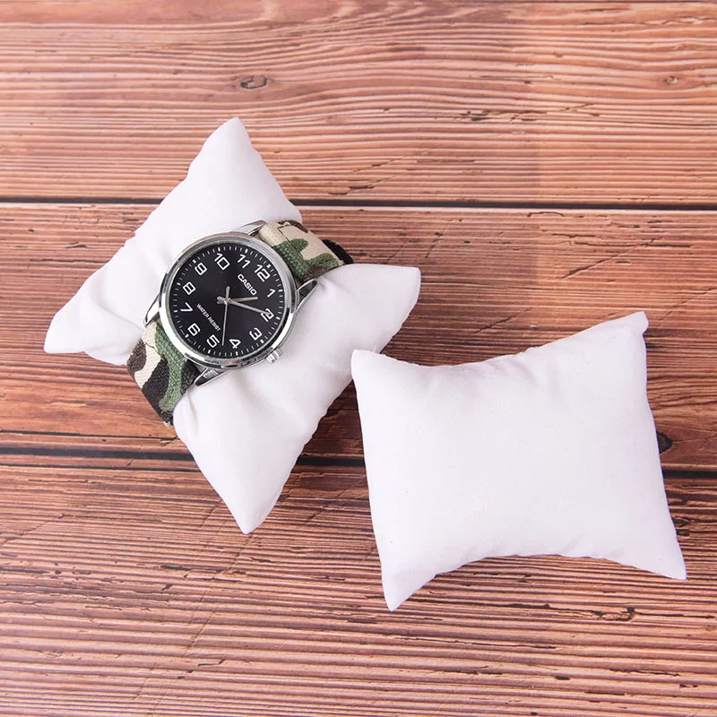 Lot De 12 Coussins De Présentation Pour Montres - 7,5x5,3x4,5 Cm, Cuir Synthétique Noir - Pour Boîte à Montres, Vitrine