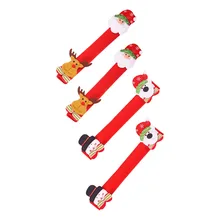4pcs Christmas Refrigerator Door Handle Cover Kitchen Appliances Glove Protector Door Handle Christmas Pendant Door Handle Natal