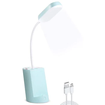 

Desk Lamp, Rechargeable LED Table Lamp 3 Color Dimmable Lamp with Phone Holder & Power Bank Function Light for School