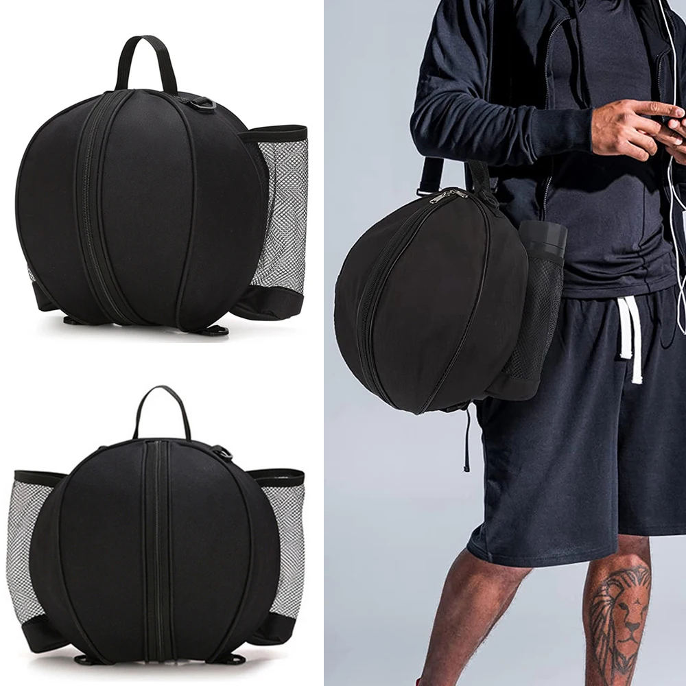 Waterproof Football Volleyball Storage Pouch Portable Round Shaped Mesh Basketball Bag Outdoor Sports Soccer Carrying Bag