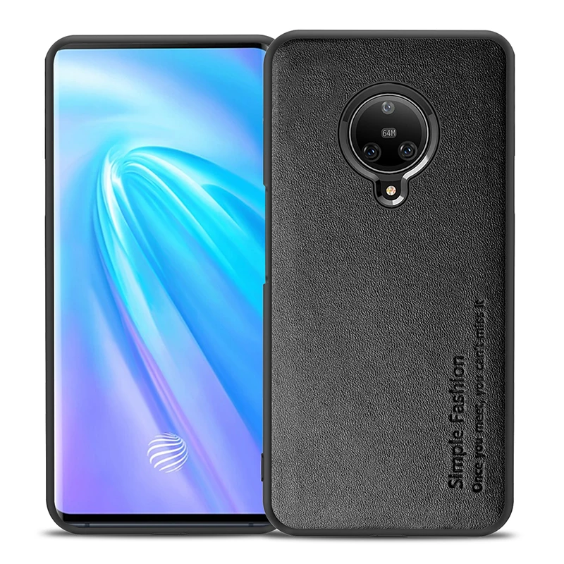Простой Модный чехол для VIVO NEX 3 чехол s ультра тонкий из натуральной кожи и силикона противоударный чехол для Vivo Nex 3 NEX3 5G - Цвет: Черный