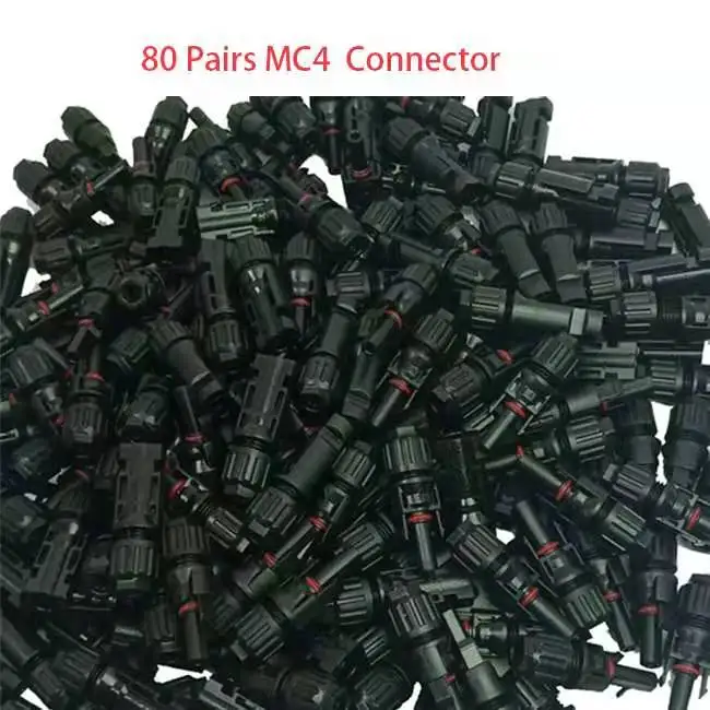 80 Pairs MC4 80 пар/лот, MC4 соединитель солнечной батареи MC4 соединители солнечной панели мужской и женский 30A 1000 В DC UL IP67 для солнечного кабеля - Цвет: 80 Pairs MC4