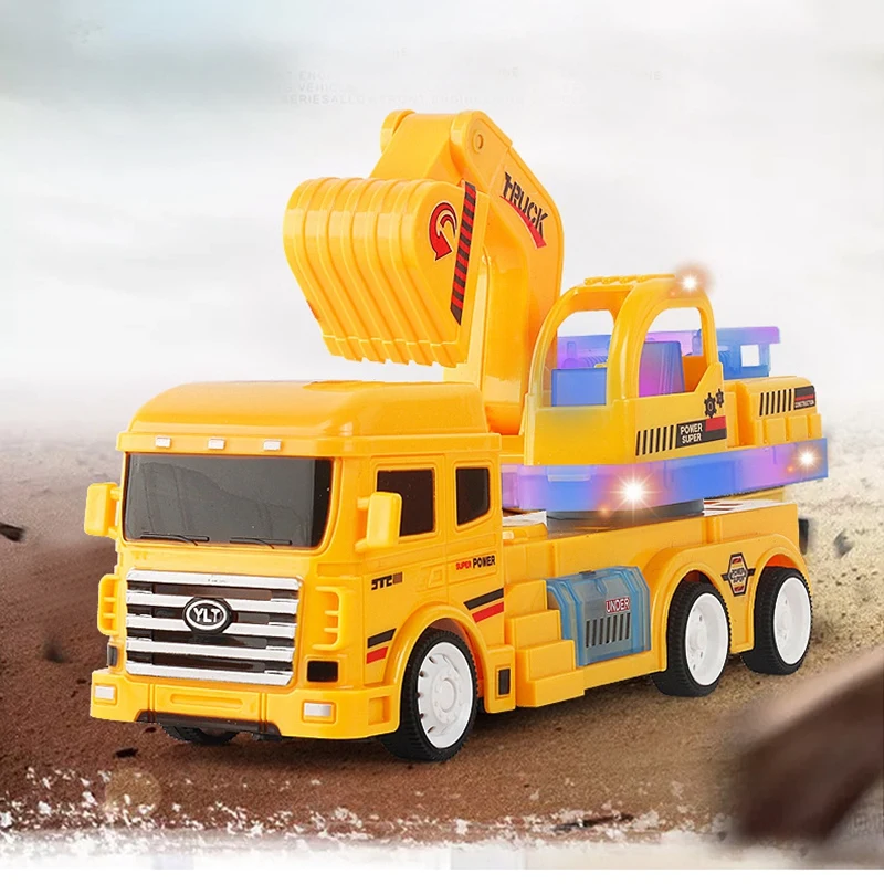 

Construction Excavator Toy Truck with Sound and Light Kids Toys 1:24 Scale