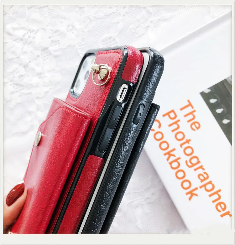 Ремешок для кошелька чехол для Iphone11 pro max 7 8 6 6S Plus XS max X XR чехол Роскошный кожаный ремешок для карт на плечо для телефона
