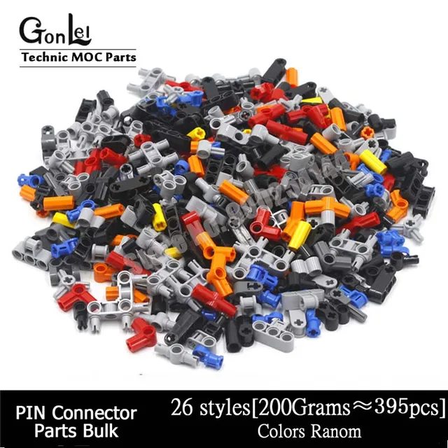 200-300Grams High-Tech Gear Studless Beam Arms Pin Connctor Bush Axle chain Panel Chain Link Parts MOC Brick Bulk Set Toys
