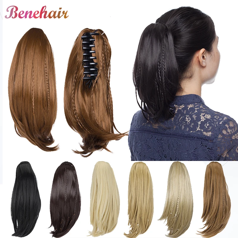 Hot Sale Braid Ponytail Hair-Extensions Fake-Hair Clip-In Synthetic with Hairpiece for Women Claw-On Vq196oKB