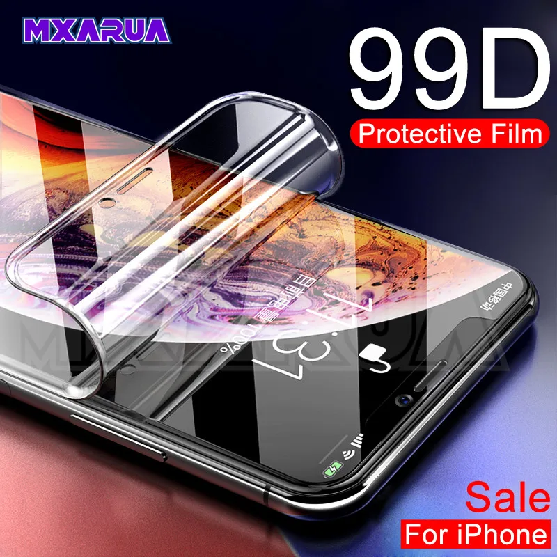 99D полная Защитная мягкая Гидрогелевая пленка для iPhone X XR XS 11 Pro Max Защитная пленка для экрана для iPhone 7 8 6 6s Plus X 6 стеклянная пленка