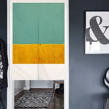 

Creative Oil Painting Cloth Curtain Partition Curtain Bathroom Kitchen Shade Door Curtain Decorative Curtain