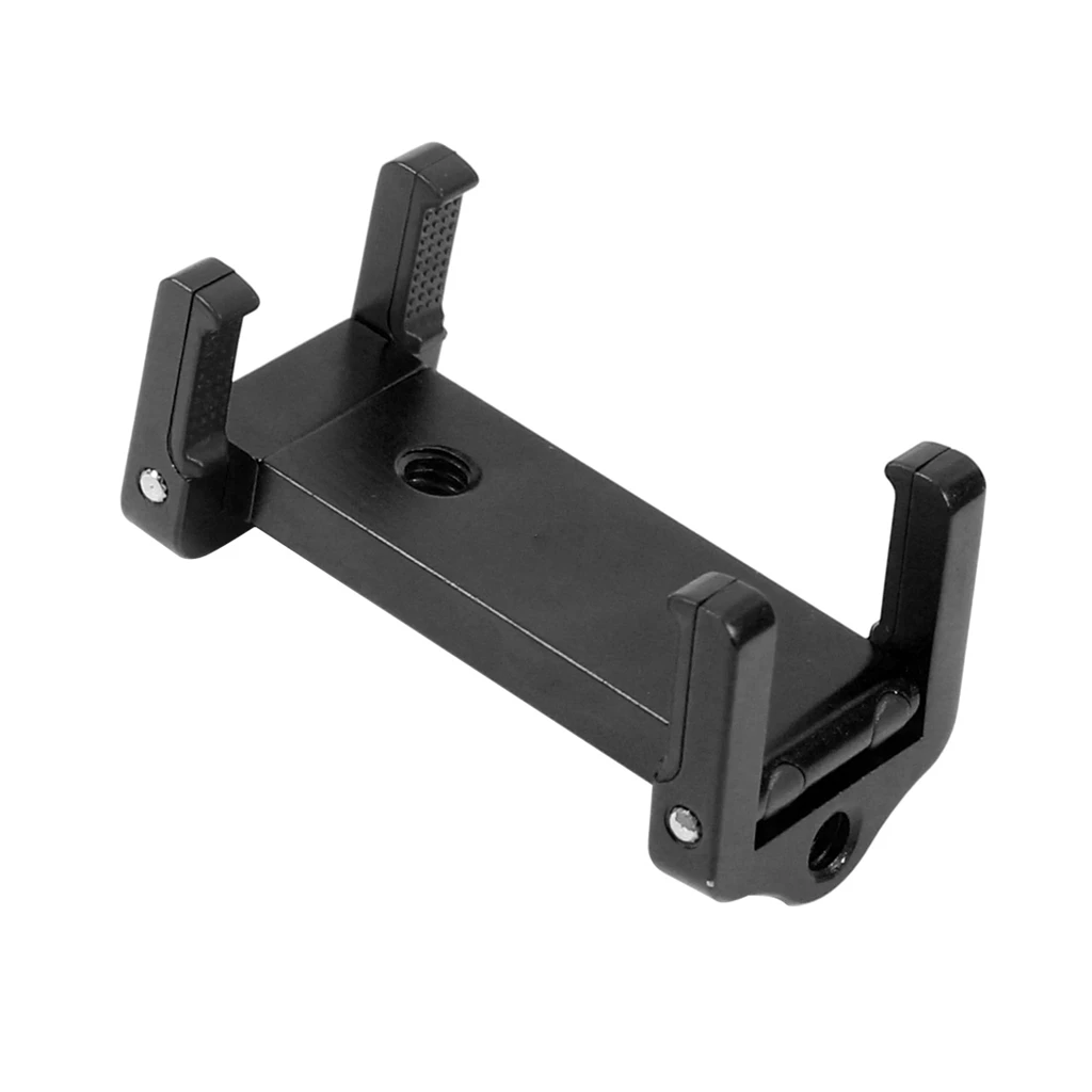 Aluminum Alloy Tripod Self Stick Clip Clamp Holder Bracket Mount Adapter for iPhone Samsung Cell Phone Holder W/ cold shoe mount