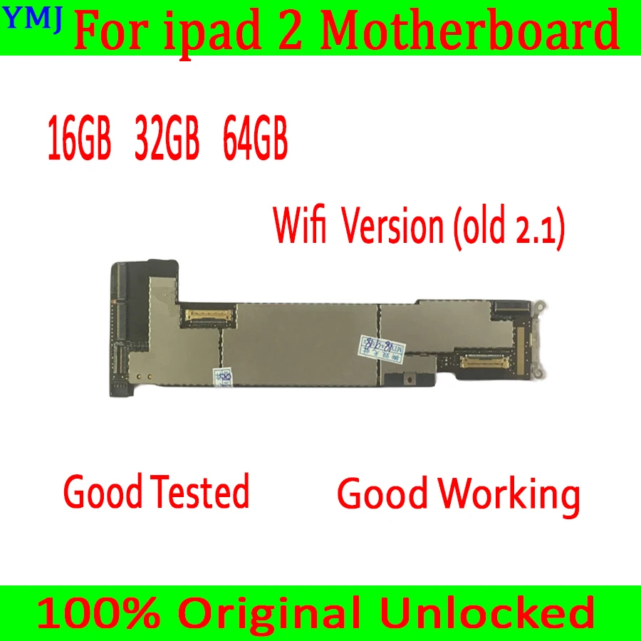 Оригинальная разблокированная материнская плата для iPad 2 с полным чипом Wifi