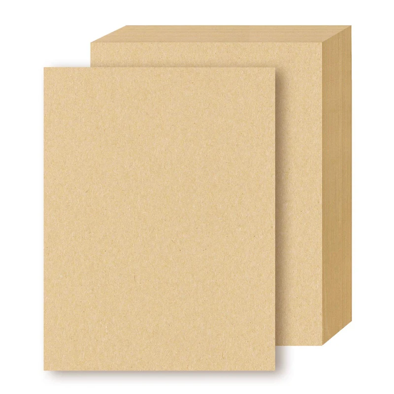 100 sheets Brown Kraft Letter Sized Stationery Paper, 120GSM Kraft Brown Paper Sheets for Arts