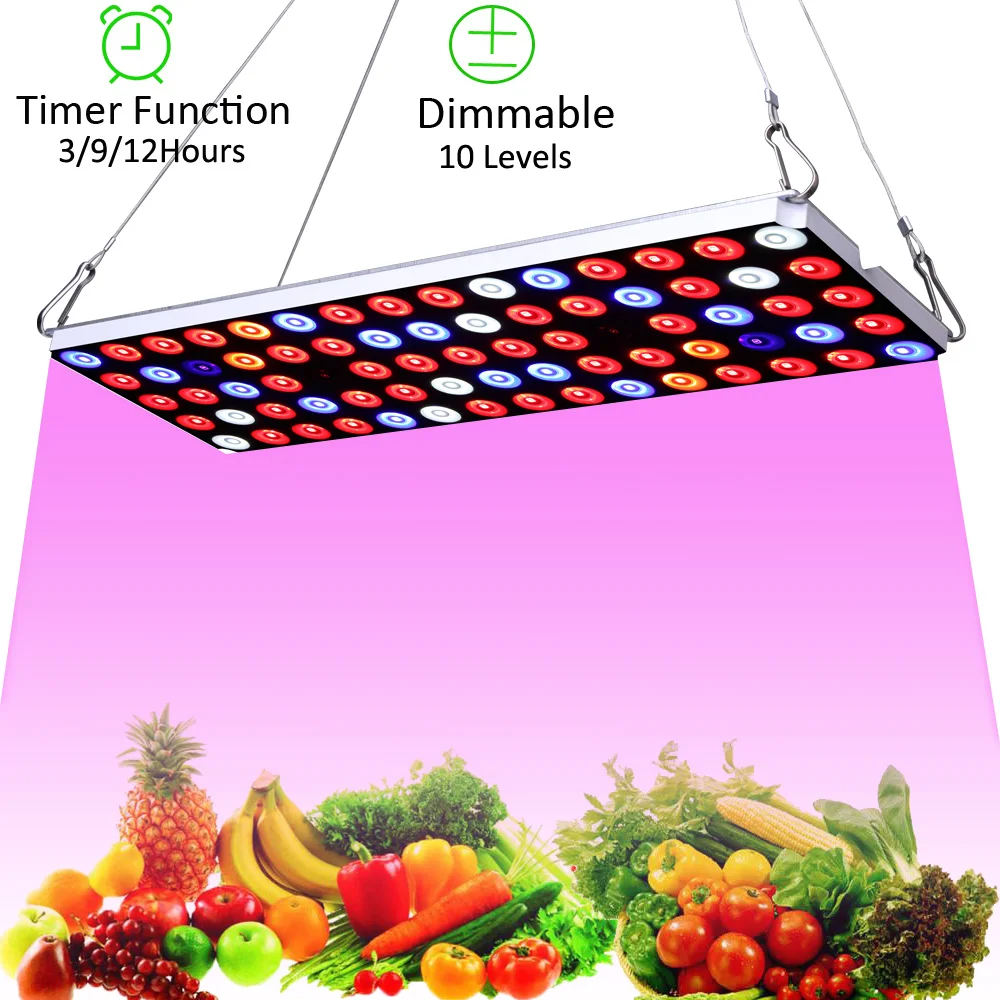 

JCBritw LED Grow Light Full Spectrum Dimmable Auto On & Off Timer Plant Growing Lamp 30W for Indoor Plants Hydroponic Greenhouse