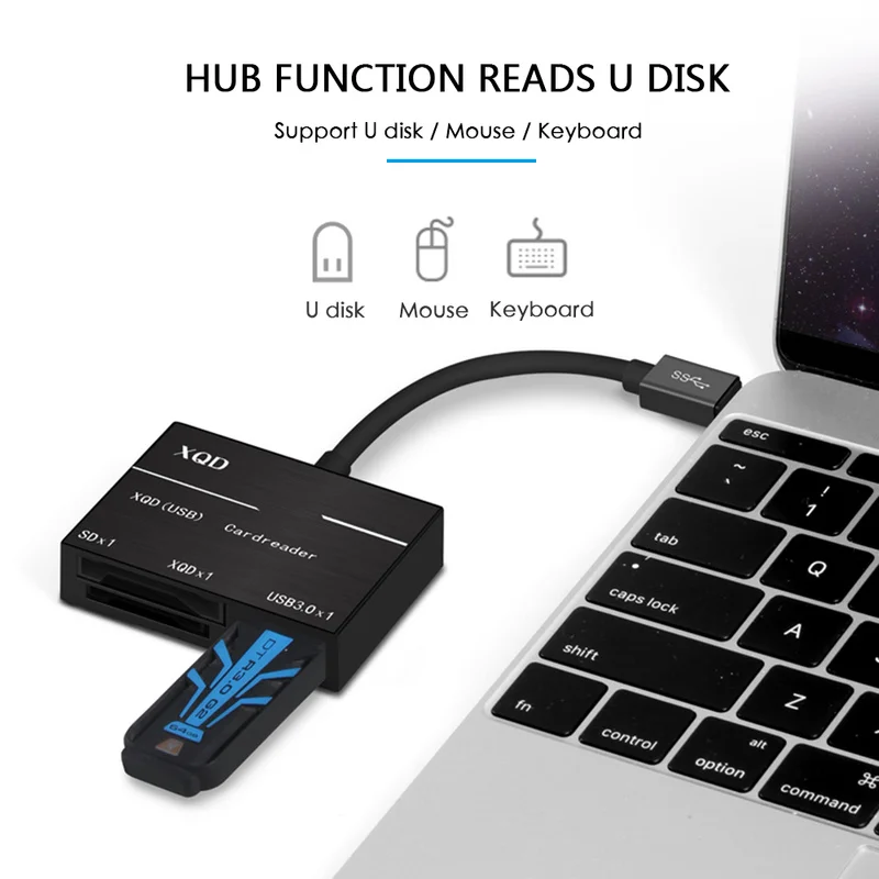 Type-C к XQD/SD кард-ридер USB-C концентратор высокоскоростной USB3.0 компьютерный набор адаптер для sony серии G Lexar XQD поддержка горячей замены