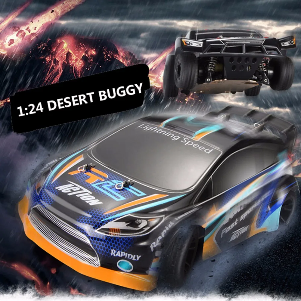 2020 Wltoys A222 1:24 Four-wheel Drive RC Car 2.4G Remote Control Speed Desert Off-road Drift Racing Car Alloy Material 35km