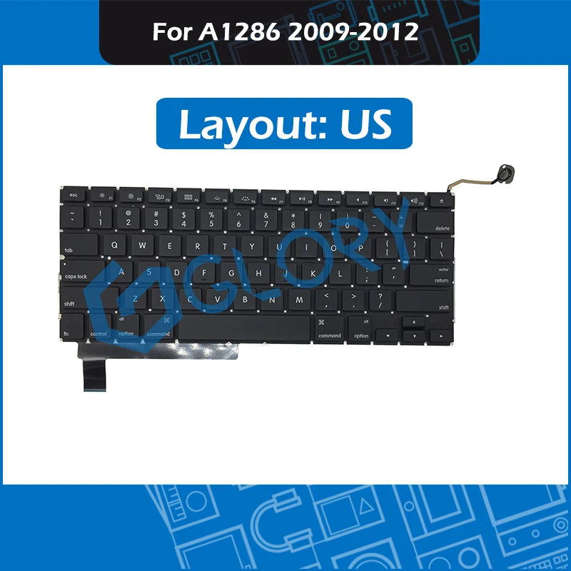 Clavier anglais américain qwerty US Apple MacBook Pro 15\ 2009 à 2012 A1286