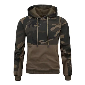 WY42 Khaki Осенняя мужская толстовка с капюшоном в стиле милитари, камуфляжная толстовка с капюшоном, новинка, модные мужские толстовки с капюшоном, пуловер, мягкий poleron hombre, Европейский/американский размер - Цвет: WY42 Khaki