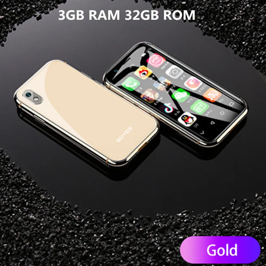Мини-смартфон SOYES XS 3 ''3 GB+ 32GB 2GB+ 16B Android Face Recognion 1580mAh 4G Wifi резервный карманный мобильный телефон PK 7S Melrose - Цвет: Gold 3GB 32GB