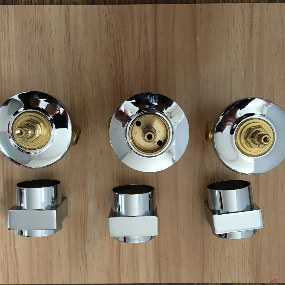 Square Handle Brass Switch Valve for Bathtub faucet shower mixer Bath faucet control valve Split five-hole cylinder side faucets 5