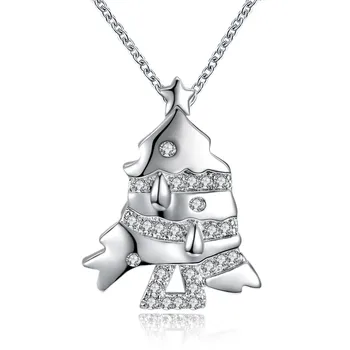 

Yinali jewelry Christmas series zircon necklace two color (rose gold and platinum) small fish shape fashion necklace
