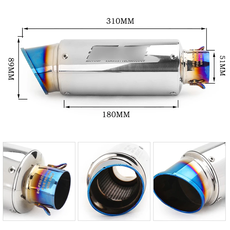 Полная выхлопная система для Honda CBR650F мотоциклетный коллектор Mid Link Pipe slip on 51 мм выхлопная труба глушителя со съемным DB Killer