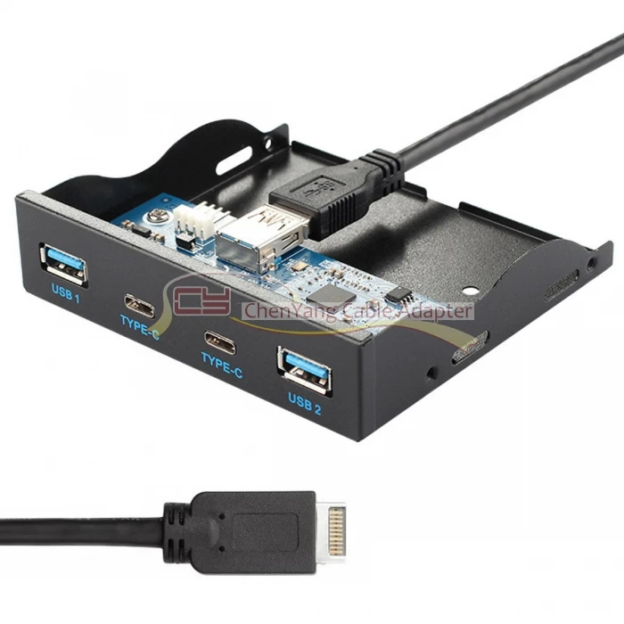 USB-C и USB 3,0 концентратор 4 порта Передняя панель материнская плата кабель к USB 3,1 Передняя панель заголовок для 3," ячейка для дискет