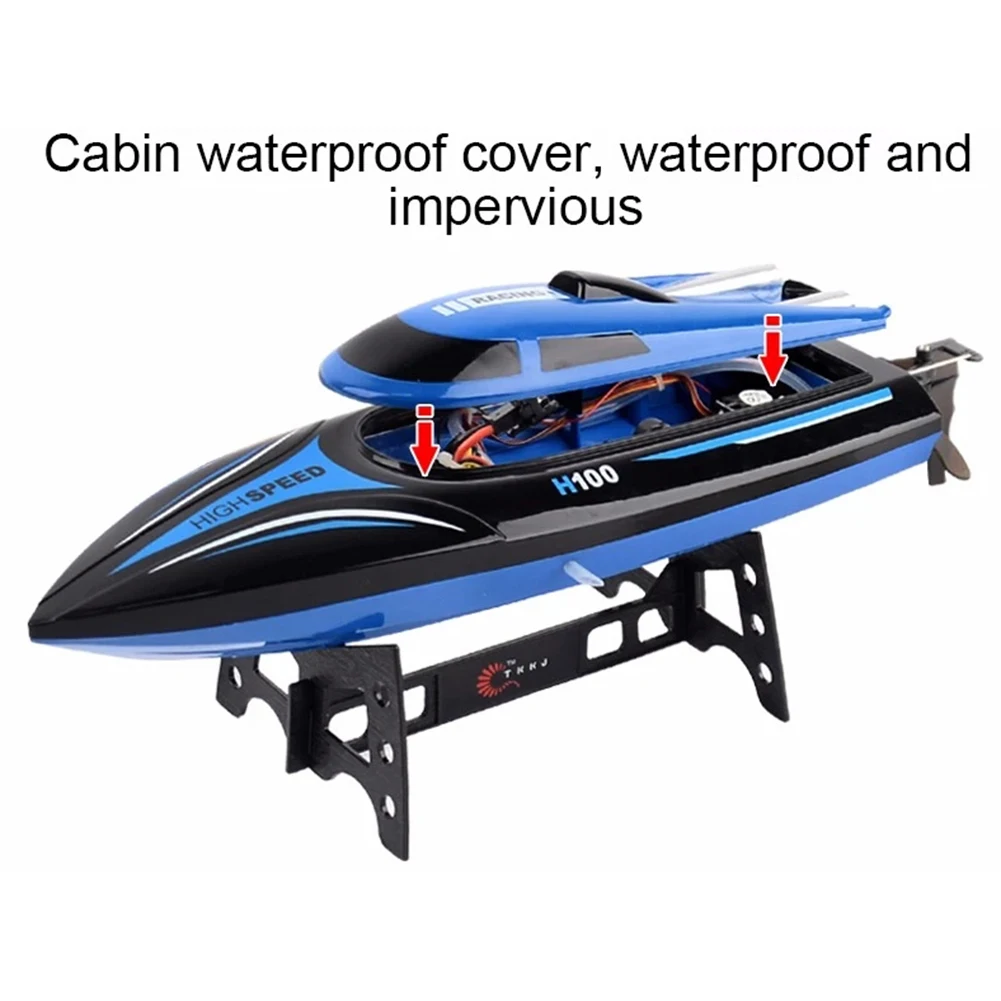 H100 2.4G 4CH 26km/h 180 Degree Flip High Speed Electric Remote Conctol RC Racing Boat Kids Outdoor Toys RC Boat Speedboat H100 2.4G 4CH 26km/h 180 Degree Flip High Speed Electric Remote Conctol RC Racing Boat Kids Outdoor Toys RC Boat Speedboat