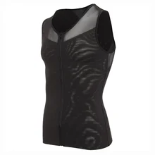 Формирователь тела жилет для мужчин s для похудения Грудь молния Топ рубашка Abs Abdo мужская Тонкая майка Гладкий утягивающий жилет мужской корсет