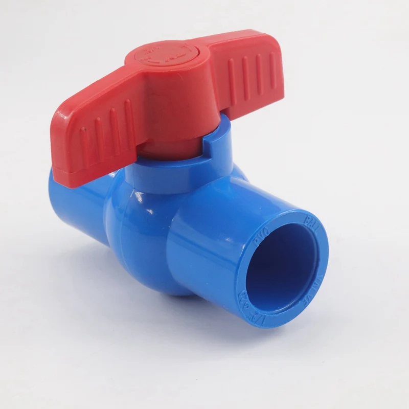 PVC Plastic Ball Valve Full Port Nonslip Handle Lever Water Pipe Socket 20~110mm 