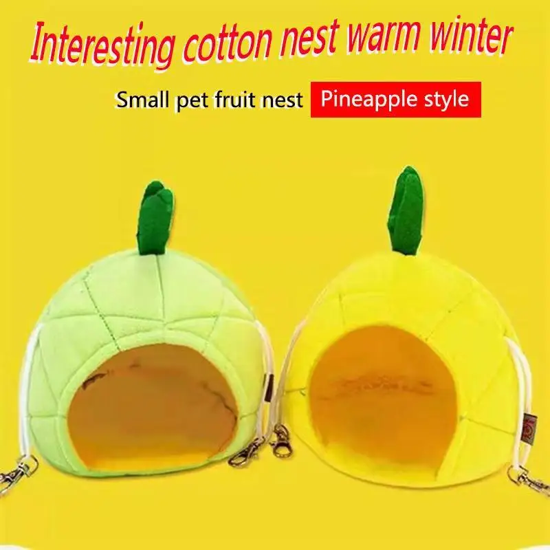 

Winter Warm Coral Velvet Nest Cute Small Pet Bed House Guinea Pigs Hedgehogs Squirrels Mat House Cage Pet Sleeping Bag Supplies