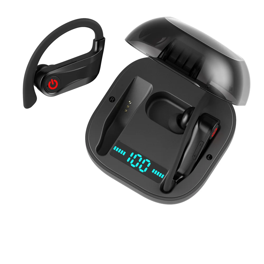 TWS Bluetooth гарнитура наушники с двойным микрофоном ушной крючок беспроводные наушники bt 5,0 с 950 мАч мобильного телефона зарядная коробка