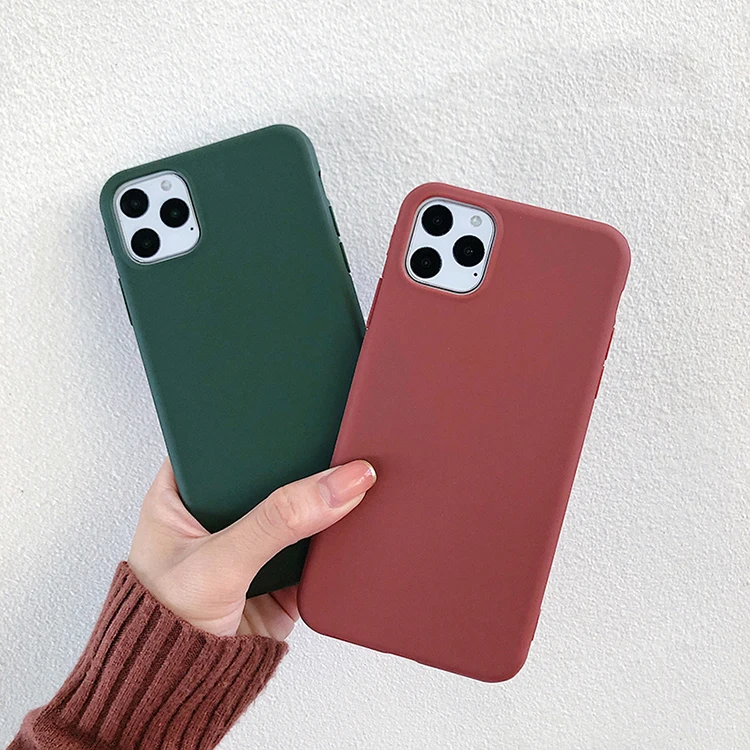 Matte Army Green Phone Case for iPhone 11 Case iPhone 13 Pro Max Silicone Cover 2020 SE 6 6s 7 8 7plus 8plus X XR XS Max 12 Mini apple 13 pro max case