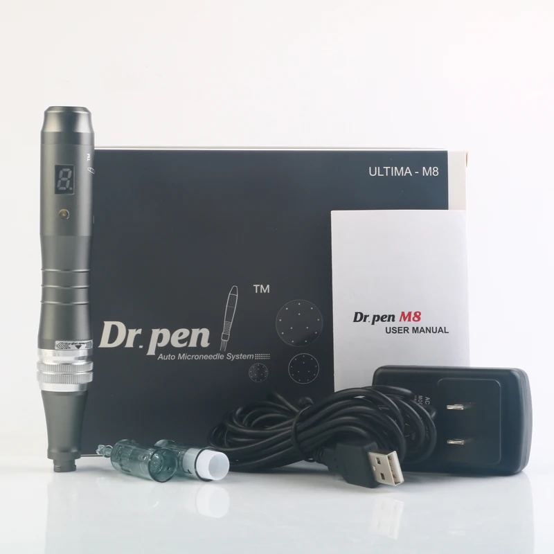Dr. Pen Ultima M8 Электрический ролик для дермы набор для ухода за кожей Инструменты микро Ручка для мезотерапии автоматический микро игольчатый картридж с 16 контактами