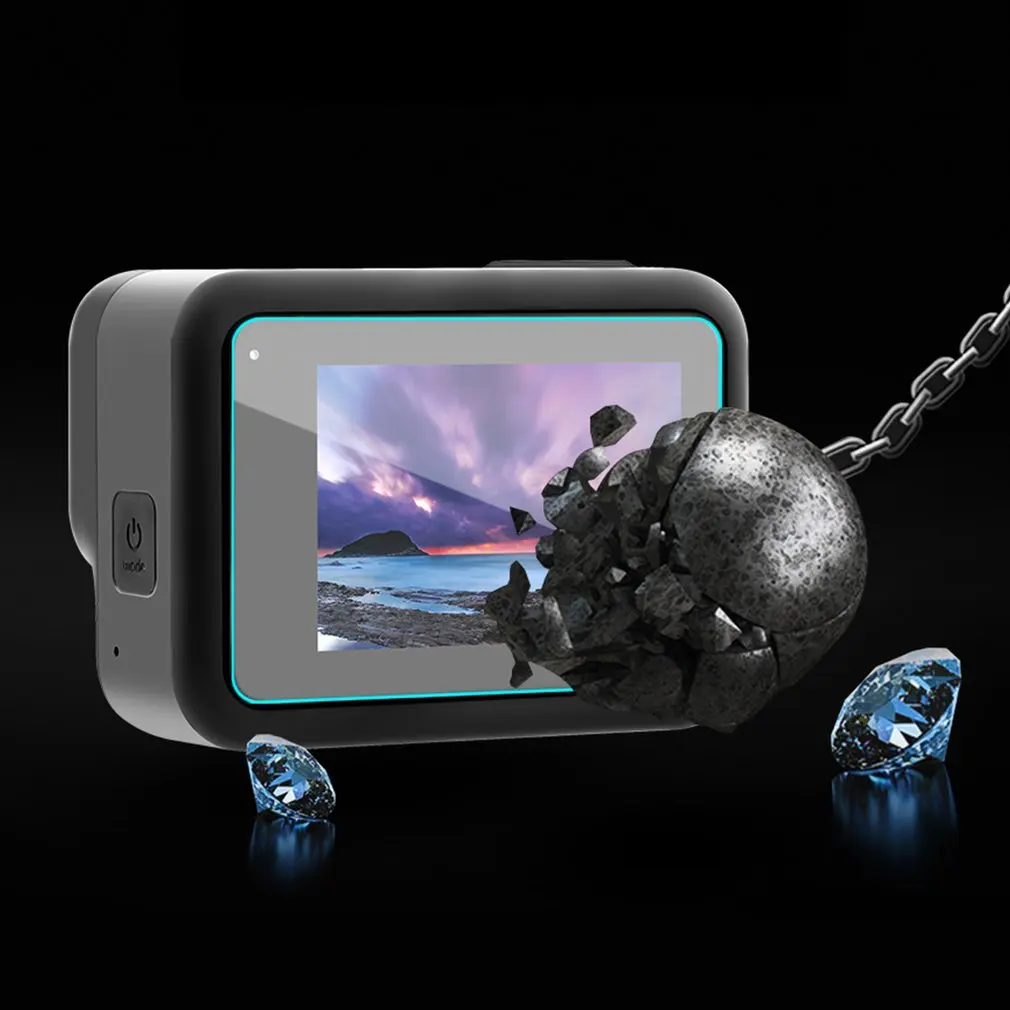 Закаленное стекло протектор экрана для Gopro 8 черная спортивная защита для экрана камеры пленка закаленное стекло аксессуары для камеры