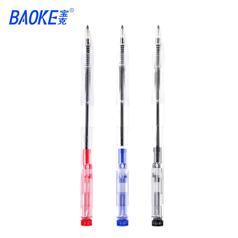 

Press Ballpoint Pen Set 0.7 mm Three Color Ballpoint Pens Creative Transparent Pen Handle Ballpoint Pen The Office Accessories