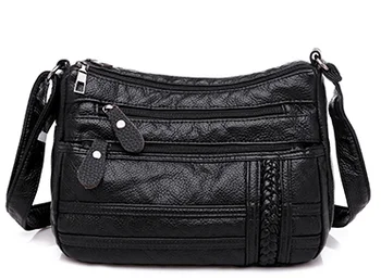 

Fashion women's small cross body bag soft leather casual shoulder messenger bag female handbag s69855d6