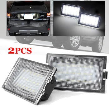 

2pcs Number License Plate Light Lamp For Land Rover Discovery LR3 LR4 License Plate Lights Black Housing 18 LED