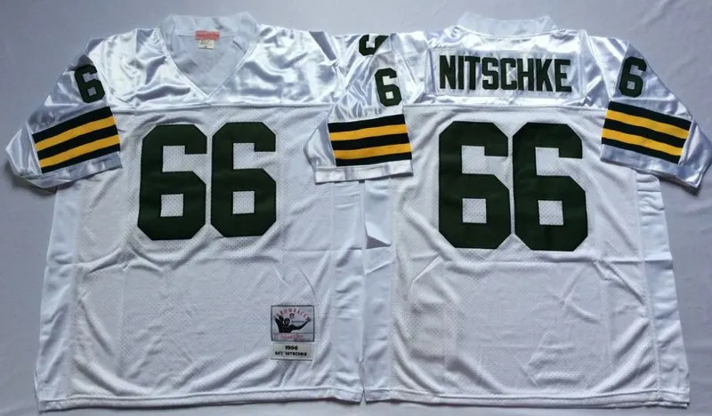 Stitiched, Green Bay, Reggie White, brett favre, Bart Starr, Ray Nitschke, Aaron Rodgers, Donald Driver, Paul Hornung, Throwback Jersey - Color: Black