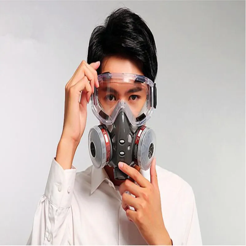 2 In 1 Dust or fog Mask Respirator Anti-dust Anti Industrial Construction Pollen Haze  Family & Professional Site Protection